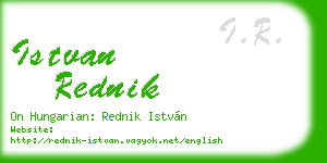 istvan rednik business card