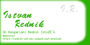 istvan rednik business card